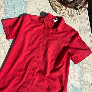 Vintage 70s Elite Pleated Collar Button Up Blouse